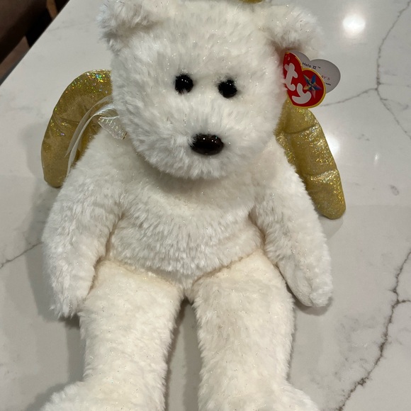 Ty Beanie Baby Angel Bear Plush highly collectible new - Picture 1 of 5